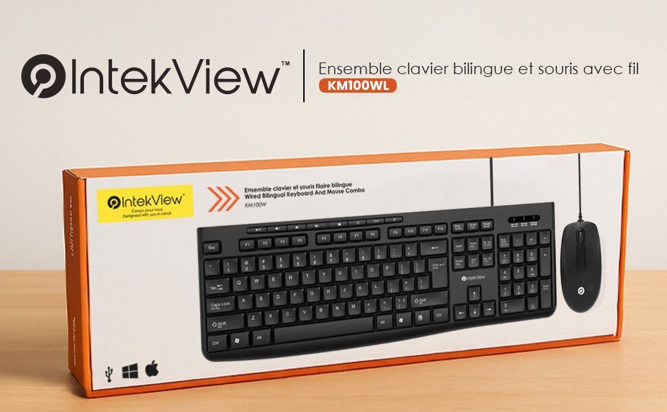 Clavier KM100W - Vue de dessus