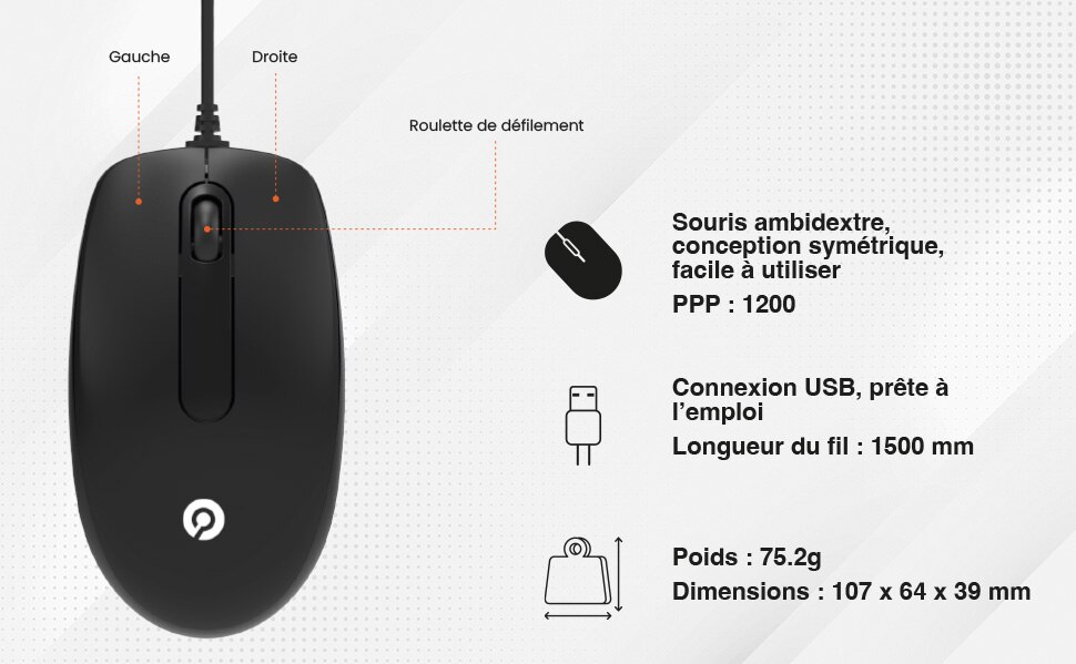 Clavier KM100W - Détail des touches