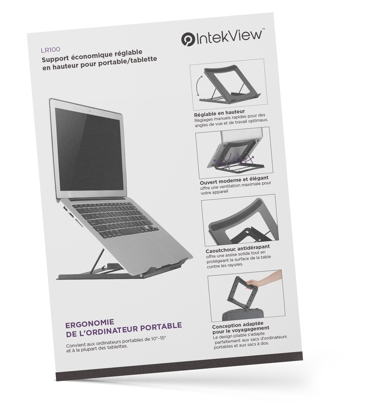 Support portable réglable en hauteur IntekView