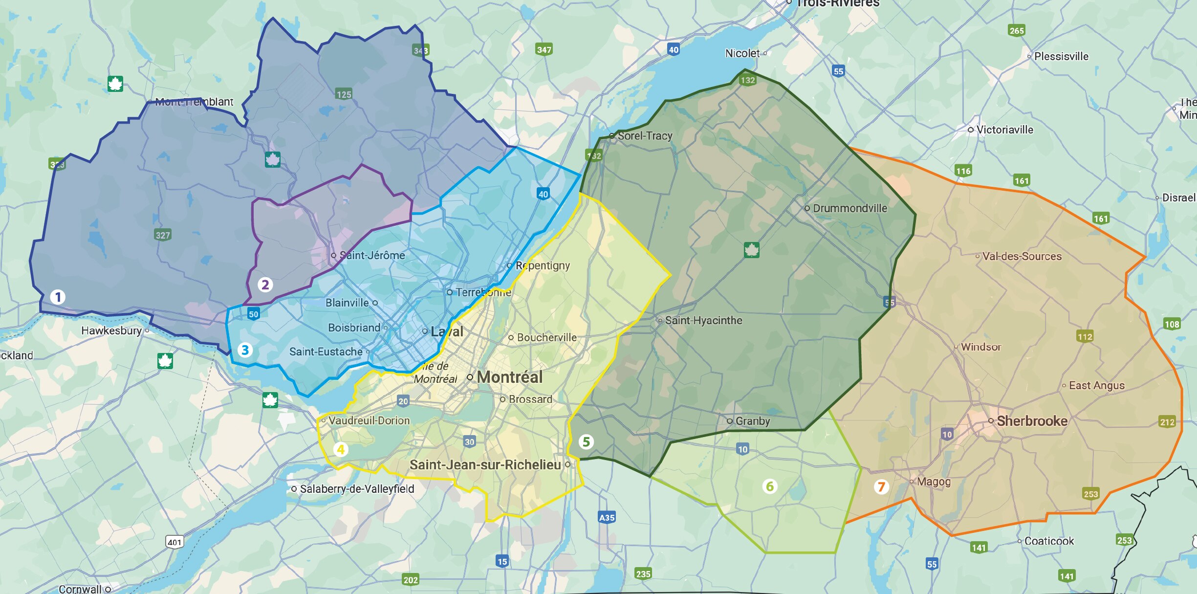 Service area map