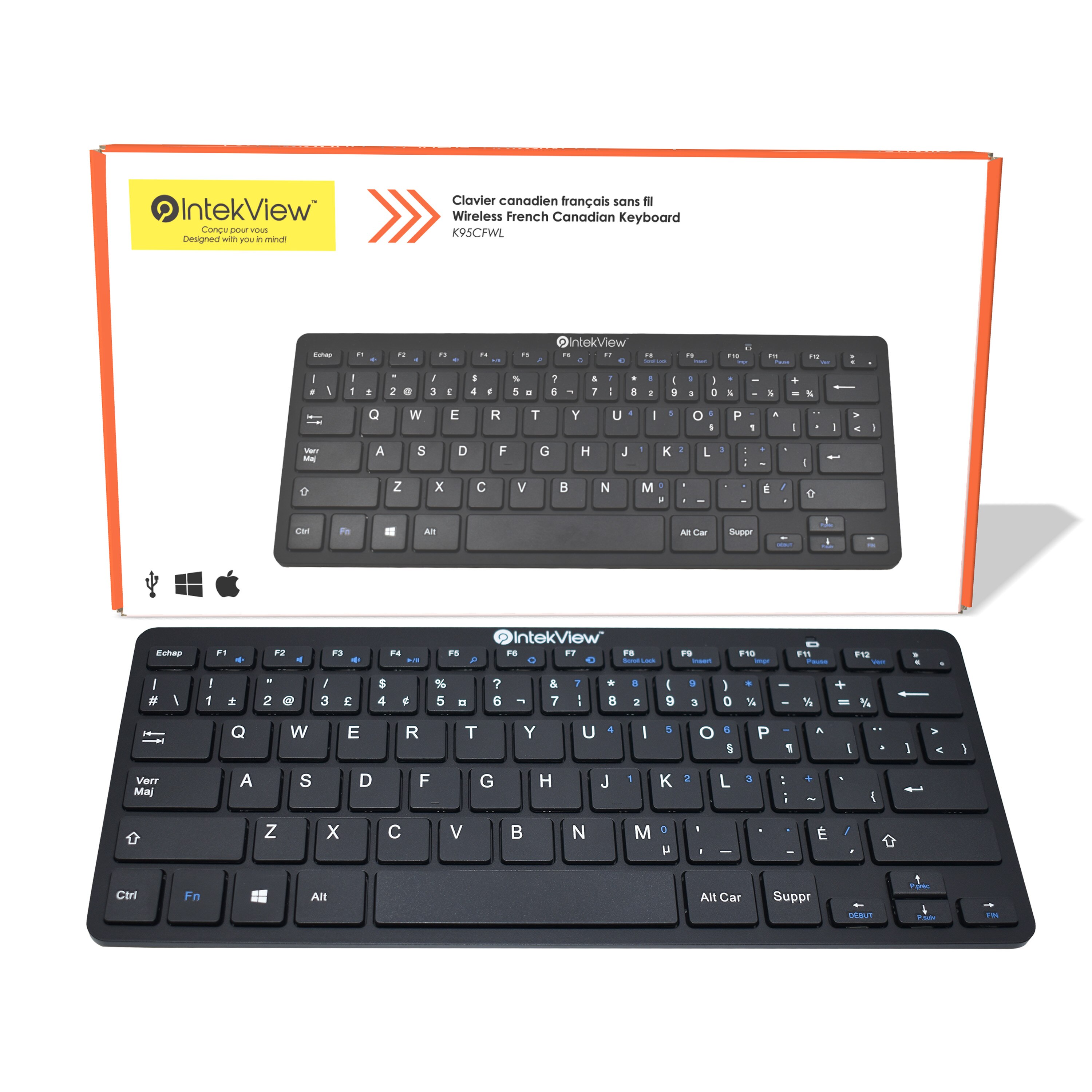 Wireless IntekView Mini-Keyboard French Canadian 11''