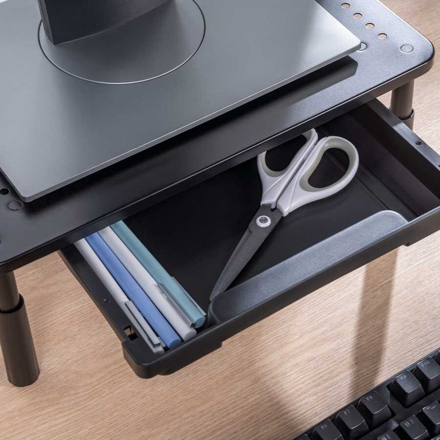 Computer Standing Drawer Height Adjustable Computer Stand with Drawer